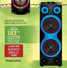 Lojas Cem Caixa acústica polyvox xt2212t oferta