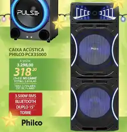 Lojas Cem Caixa acústica philco pcx35000 oferta