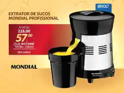 Lojas Cem Extrator de sucos mondial profissional oferta