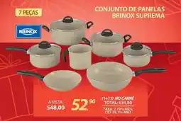 Lojas Cem Conjunto de panelas brinox suprema oferta