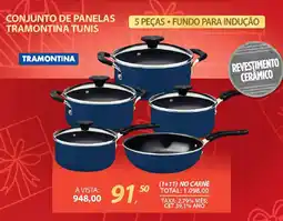 Lojas Cem Conjunto de panelas tramontina tunis oferta