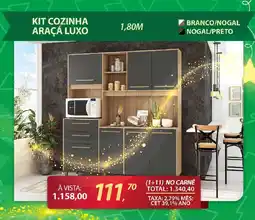 Lojas Cem Kit cozinha araçá luxo 1.80m oferta