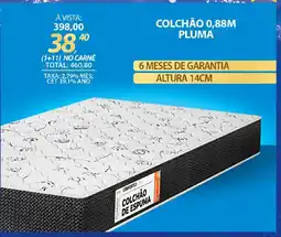 Lojas Cem Colchão 0,88m pluma oferta