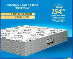 Lojas Cem Colchão 1,38m castor expressive oferta