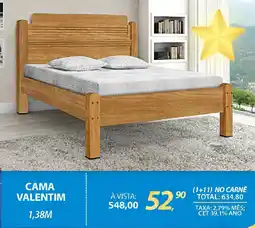 Lojas Cem Cama valentim 1.38m oferta