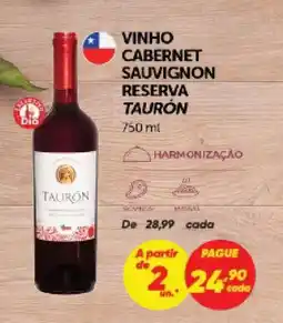 Dia Vinho cabernet sauvignon reserva tauron oferta