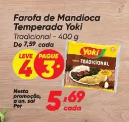 Dia Farofa de Mandioca Temperada Yoki Tradicional oferta