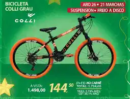 Lojas Cem Bicicleta colli grau oferta