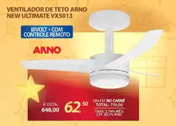 Lojas Cem Ventilador de teto arno new ultimate vx5013 oferta