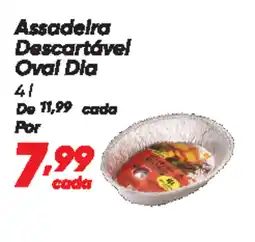 Dia Assadeira Descartável Oval Dia oferta