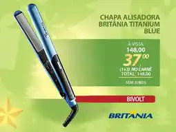 Lojas Cem Chapa alisadora britânia titanium blue oferta