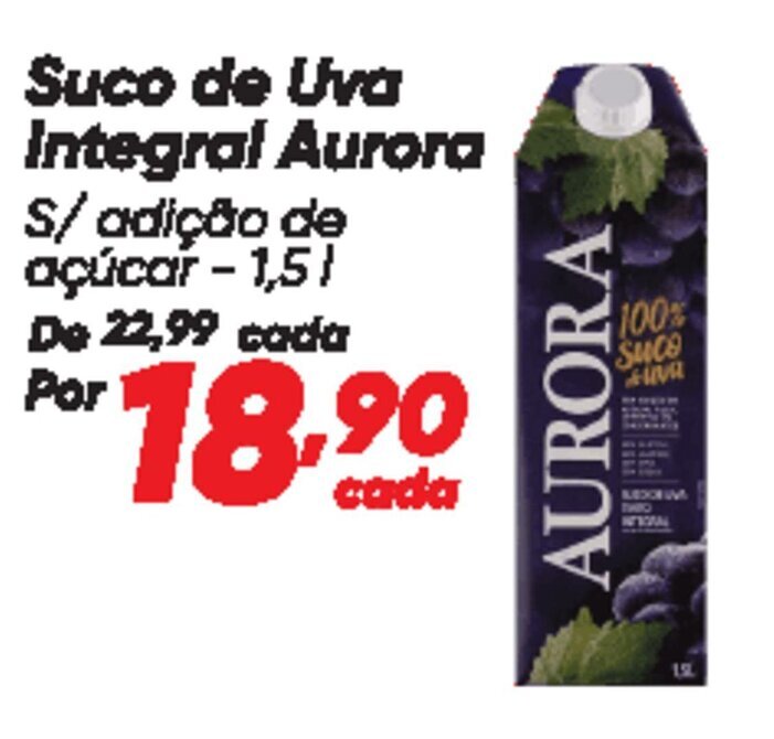 Dia Suco de Uva Integral Aurora oferta