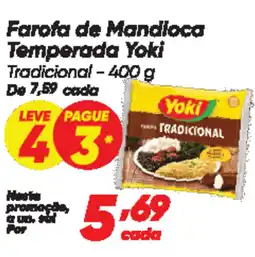 Dia Farofa de Mandioca Temperada Yoki Tradicional oferta