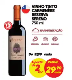 Dia Vinho tinto carmenère reserva sereno oferta