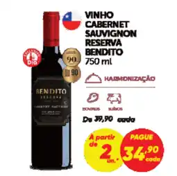 Dia Vinho cabernet sauvignon reserva bendito oferta