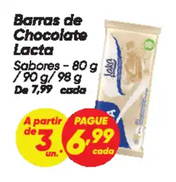 Dia Barras de Chocolate Lacta oferta