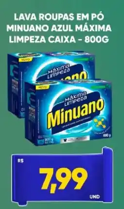 Tatico Lava roupas em pó minuano azul máxima limpeza caixa oferta