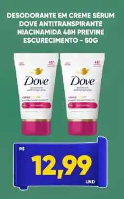 Tatico Desodorante em creme sérum dove antitranspirante niacinamida 48h previne escurecimento oferta