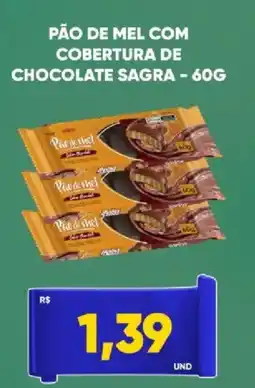 Tatico Pão de mel com cobertura de chocolate sagra oferta