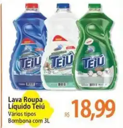 Atacadão Lava Roupa Líquido Teiú Vários tipos Bombona oferta