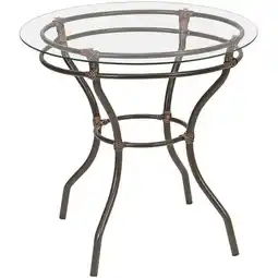 Benoit Mesa Fil Primavera 1850 4 Lugares c/ Tampo de Vidro Aço Carbono 78x80x80cm oferta