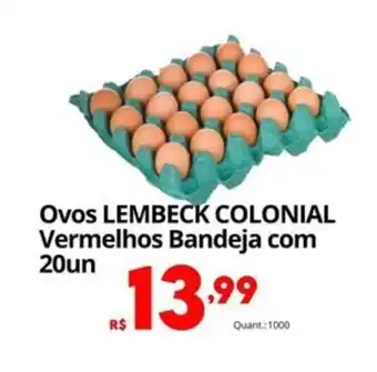 Althoff Supermercados Ovos LEMBECK COLONIAL Vermelhos Bandeja oferta