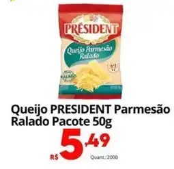 Althoff Supermercados Queijo PRESIDENT Parmesão Ralado Pacote oferta