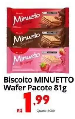 Althoff Supermercados Biscoito Minueto Wafer pacote oferta