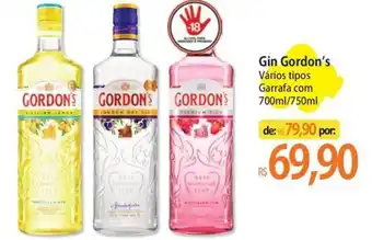 Gin Gordon's Vários tipos Garrafa