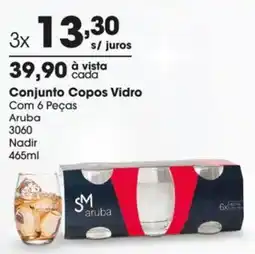 Zaffari Conjunto Copos Vidro oferta