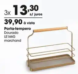 Zaffari Porta-tempero Dourado oferta