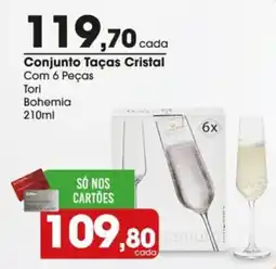 Zaffari Conjunto Taças Cristal oferta