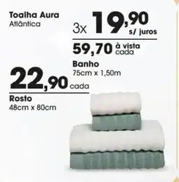 Zaffari Toalha Aura Atlântica Banho 75cm x 1,50m oferta