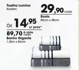 Zaffari Toalha Lumina Rosto 80cm x 48cm oferta