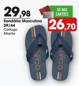 Zaffari Sandália Masculina 39/44 Cartago Atlanta oferta
