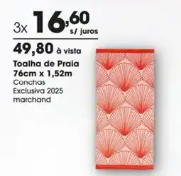Zaffari Toalha de Praia 76cm x 1,52m Conchas oferta