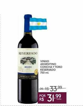 GBarbosa Vinho Argentino Concha Y Toro Reservado oferta