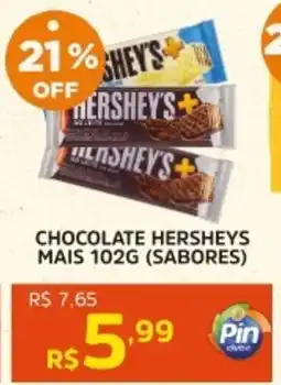 Pinheiro Supermercado Chocolate hersheys mais (sabores) oferta