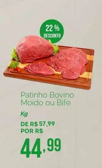 Oba Hortifruti Patinho Bovino Moído Ou Bife 22% Desconto oferta
