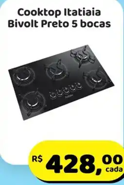 Mineirão Atacarejo Cooktop Itatiaia Bivolt Preto 5 bocas oferta