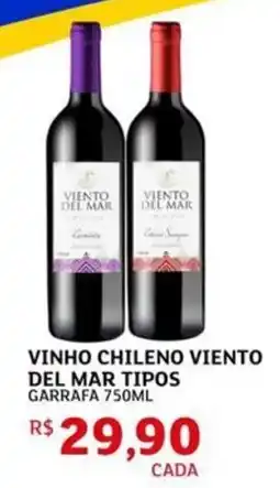 Assaí Atacadista Vinho chileno viento del mar tipos garrafa oferta