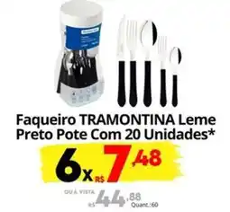 Althoff Supermercados Faqueiro TRAMONTINA Leme Preto Pote oferta