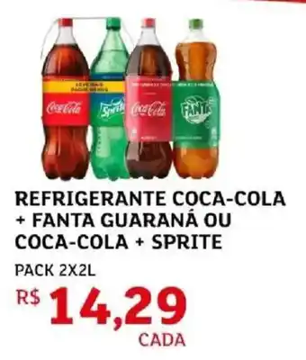 Refrigerante coca-cola + fanta guaraná ou coca-cola + sprite