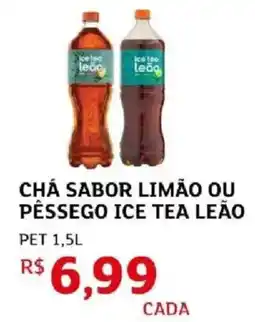 Assaí Atacadista Chá sabor limão ou pêssego ice tea leão oferta