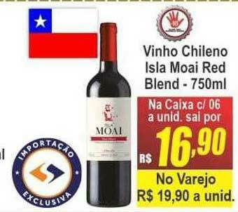 Serrano Supermercado Vinho Chileno Isla Moai Red Blend oferta