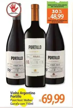Atacadão Vinho Argentino Portillo oferta