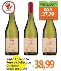 Atacadão Vinho Chileno G7 Reserva Collection Chardonnay Garrafa oferta