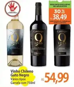 Atacadão Vinho Chileno Gato Negro Vários tipos oferta