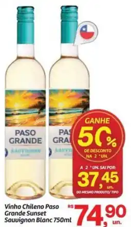 Fort Atacadista Vinho Chileno Paso Grande Sunset Sauvignon Blanc oferta