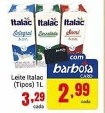 Barbosa Supermercados Leite Italac 1L oferta